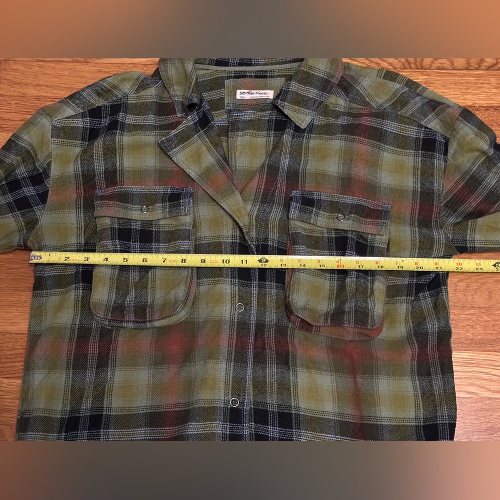 We The Free Izzy Multicolor Plaid Flannel Button Down Shirt - Picture 10 of 11